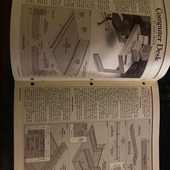 🎉5/$10🎉 Woodsmith magazine number 56 April 1988 versatile computer furniture - Picture 5 of 8